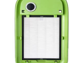 A piece of HEPA filter is installed on the green air cleaner.