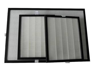 Three pieces of HEPA filters with different specifications.